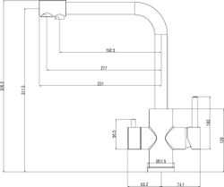 Смеситель для кухни Domaci Ливорно D8672MB матовый черный