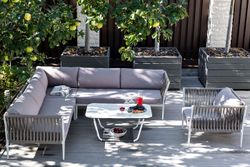 "Касабланка" модульная лаунж-зона из роупа (веревки), каркас из алюминия