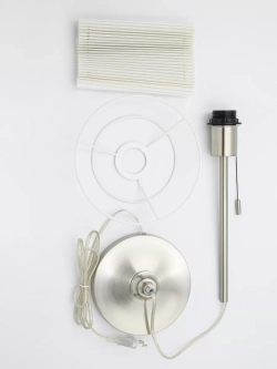 Торшер настольный с абажуром из ткани