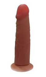 Фаллоимитатор на присоске LOVETOY – рельефный неоскин, 20 см