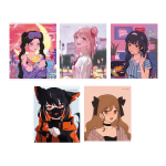 Тетрадь А5 96л. клетка "Анимэ" (КанцЭксмо)