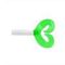 Твистер Helios Credo Double Tail 3,54&quot;/9 см White &amp; Green 5шт. (HS-28-016)