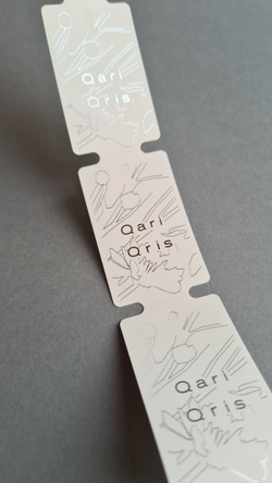 Бирки 30*50,8. Печать серебряным цветом.