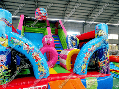 Батут-горка "Приключения рыбки" 7*5*6 м