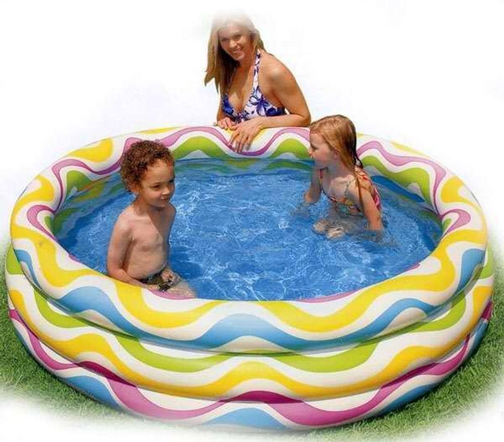 Купить Intex бассейн надувной Color Wave Pool