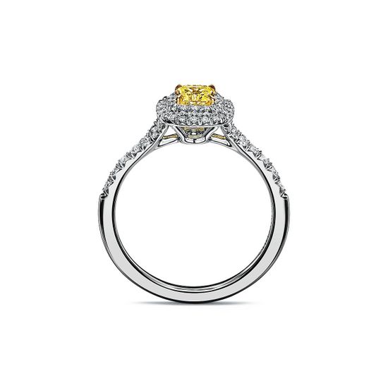 Помолвочное кольцо Tiffany Soleste из платины с желтым и бесцветными бриллиантами