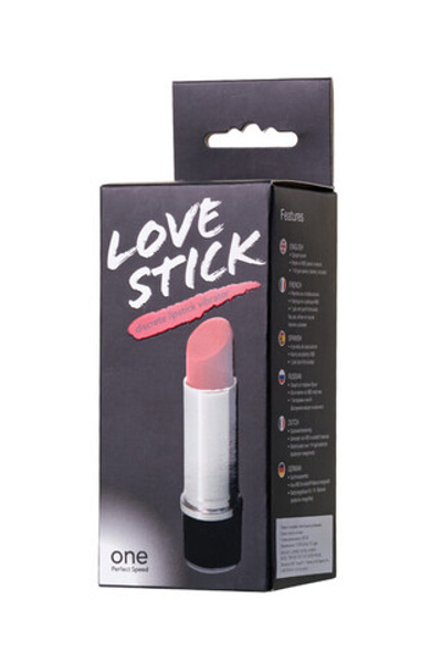 Минивибратор в виде женской помады Love Stick Vibe (Цвет: черный с красным)