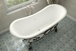 Ванна из литьевого мрамора Эстет Бостон 180х74 белая, ФР-00000624