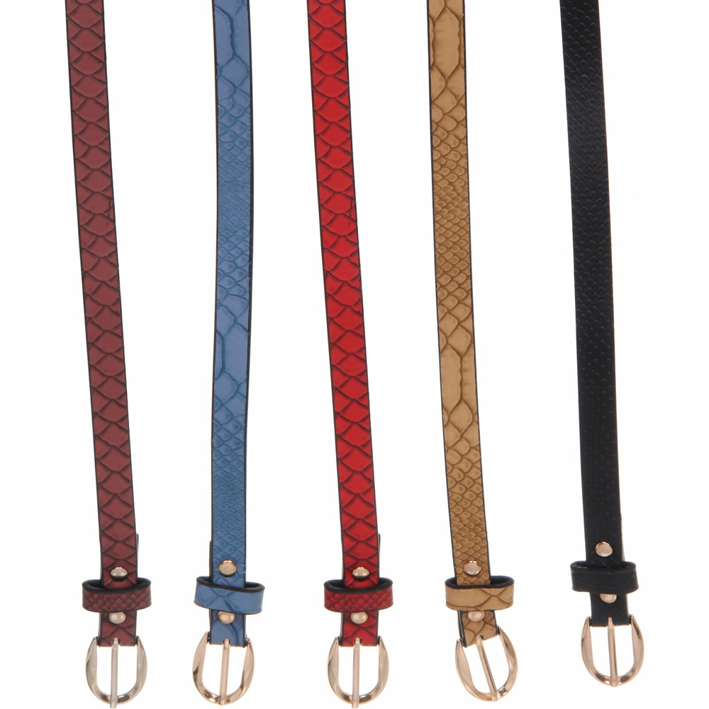 Ремень женский «Elegance - Crocodile», микс 6 цветов, 105*1,3см