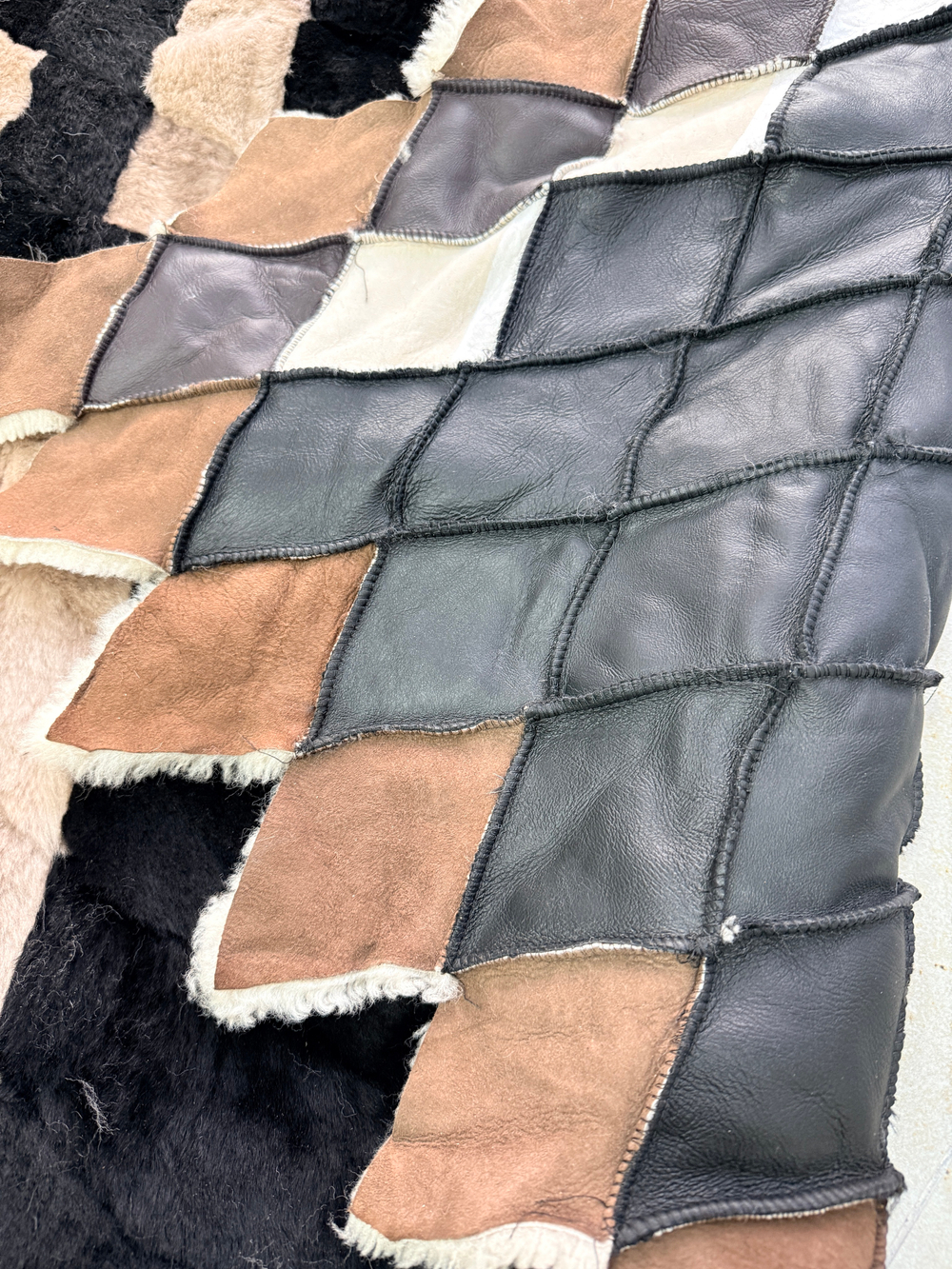 Покрывало меховое ковер из шкуры овчины