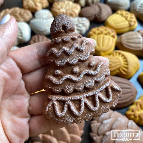 Печатный пряник в форме елки