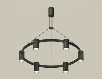 Комплект подвесного светильника 6*GU5.3 XB9022151/6 SBK/PSL черный песок/серебро полированное (С9022, N6112)Techno DIY System Complects Ambrella