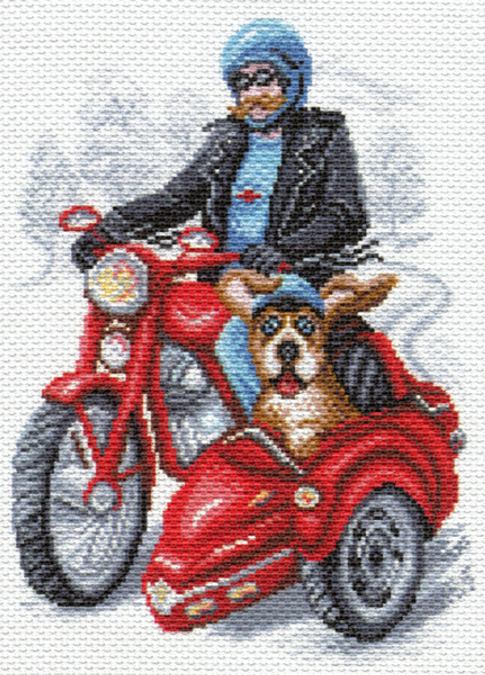 "Байкер"-1671 канва с рисунком