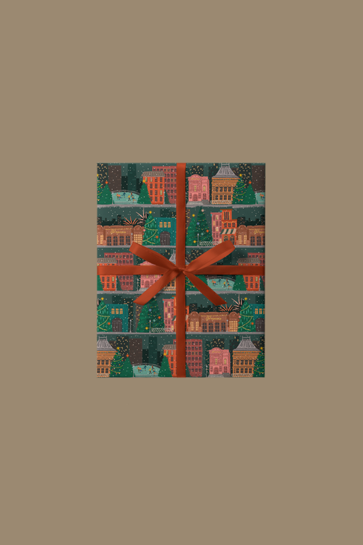 Упаковочная бумага Новогодний город / Paperie