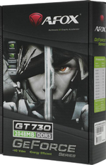 Видеокарта AFOX NVIDIA  GeForce GT 730 AF730-2048D3L6 2ГБ GDDR3, Low Profile,  Ret