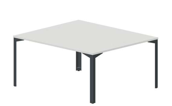 Составной стол на 2 рабочих места 158х136,6х75см (4 громмета)