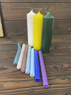 Свеча алтарная желтая 70 часов