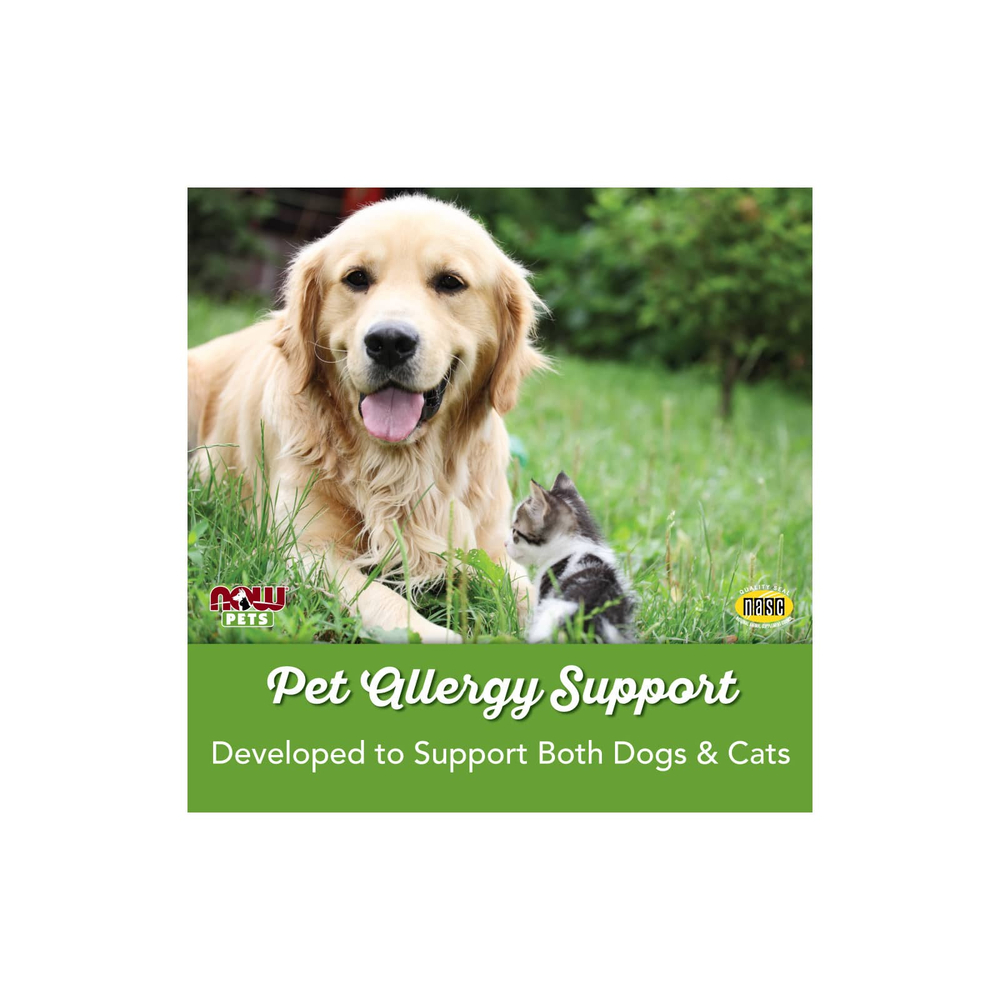 NOW Foods, Pets, против аллергии, для кошек и собак, 75 жевательных таблеток