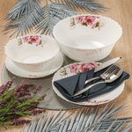 Сервиз столовый стеклокерам, 19 пр, 6 перс, Daniks, Анжелика, бел