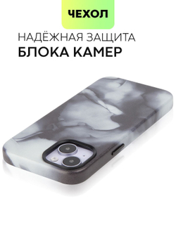 Чехол BROSCORP для Apple iPhone 14 (арт. IP14-AQUARELLE-BLACK)