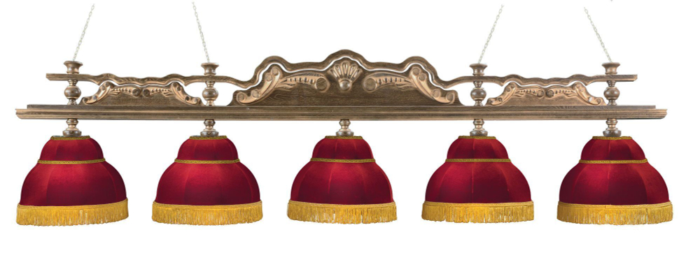 Лампа "Император Голд" 5 плафонов - ясень