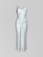 Платье-комбинация Ailuna collection 777 атласное в цветок на лямках с регулировкой