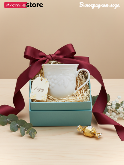 Набор кружек 350 мл. 6 штук Виноградная лоза