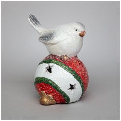 ФИГУРКА "ПТИЧКА НА ШАРИКЕ" С LED-ПОДСВЕТКОЙ 8,5*7,5*10 СМ