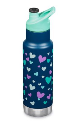 Детская термобутылка Klean Kanteen Insulated Kid Classic Narrow 12oz (355 мл) Navy Hearts