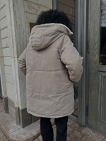 Куртка-шуба двусторонняя в кофейном цвете