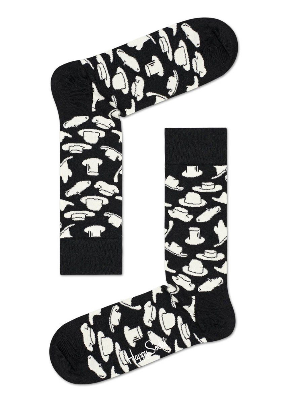 Носки унисекс Hats Sock с цветными шляпками (Размер: 29) (Цвет: черный)