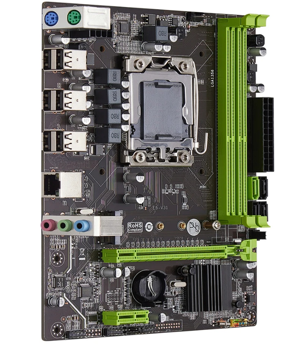 Материнская плата с процессором BaseTech X79M2 V21, Socket1356, Xeon E5-2450, mATX, Retail, Socket1356, 2xDDR3, PCIe3.0, 1xM.2, GLAN, 2xPS/2, 8xUSB2, 2xUSB3 (BT-X79M2-V21-2450)