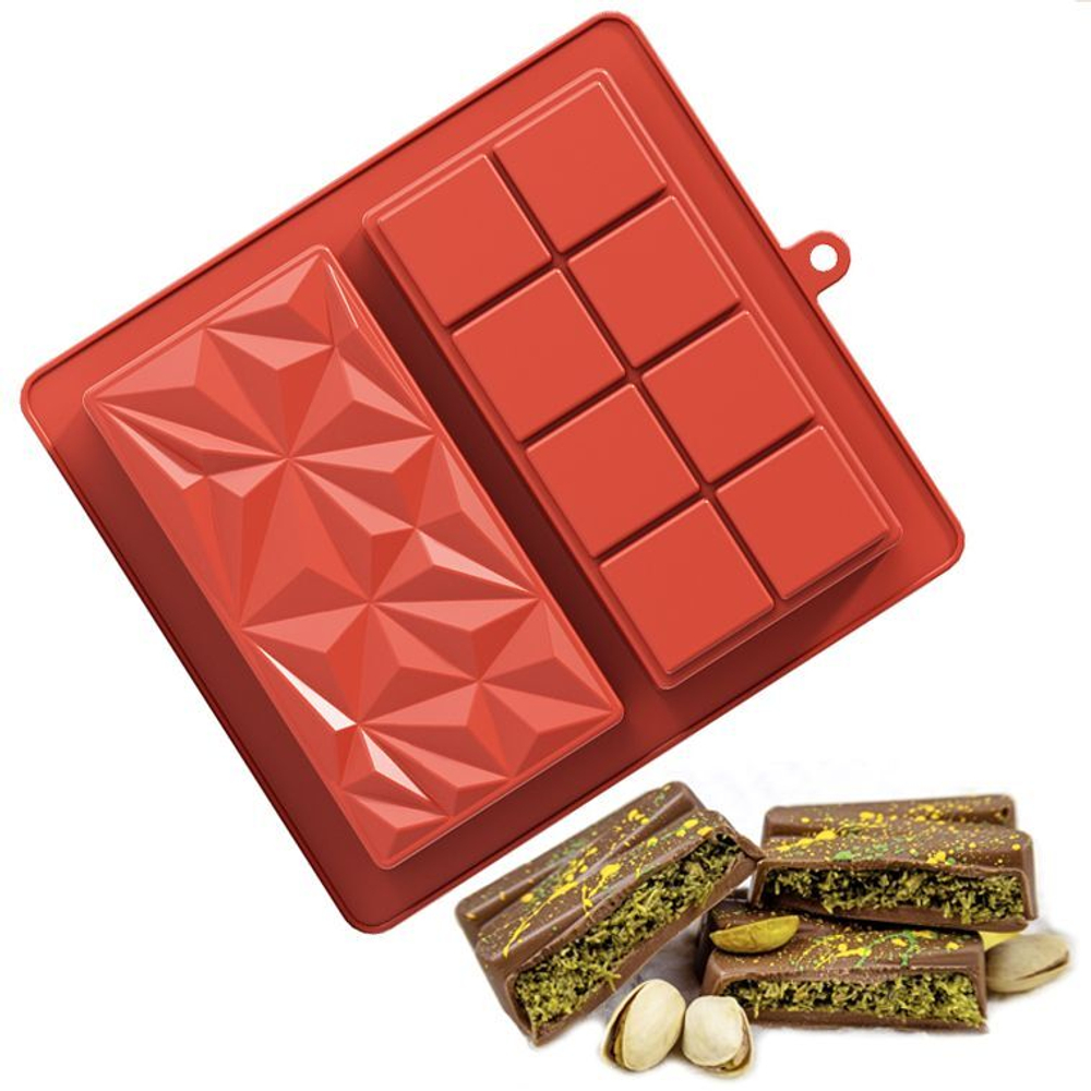 Силиконовая форма для Дубайского шоколада 2в1