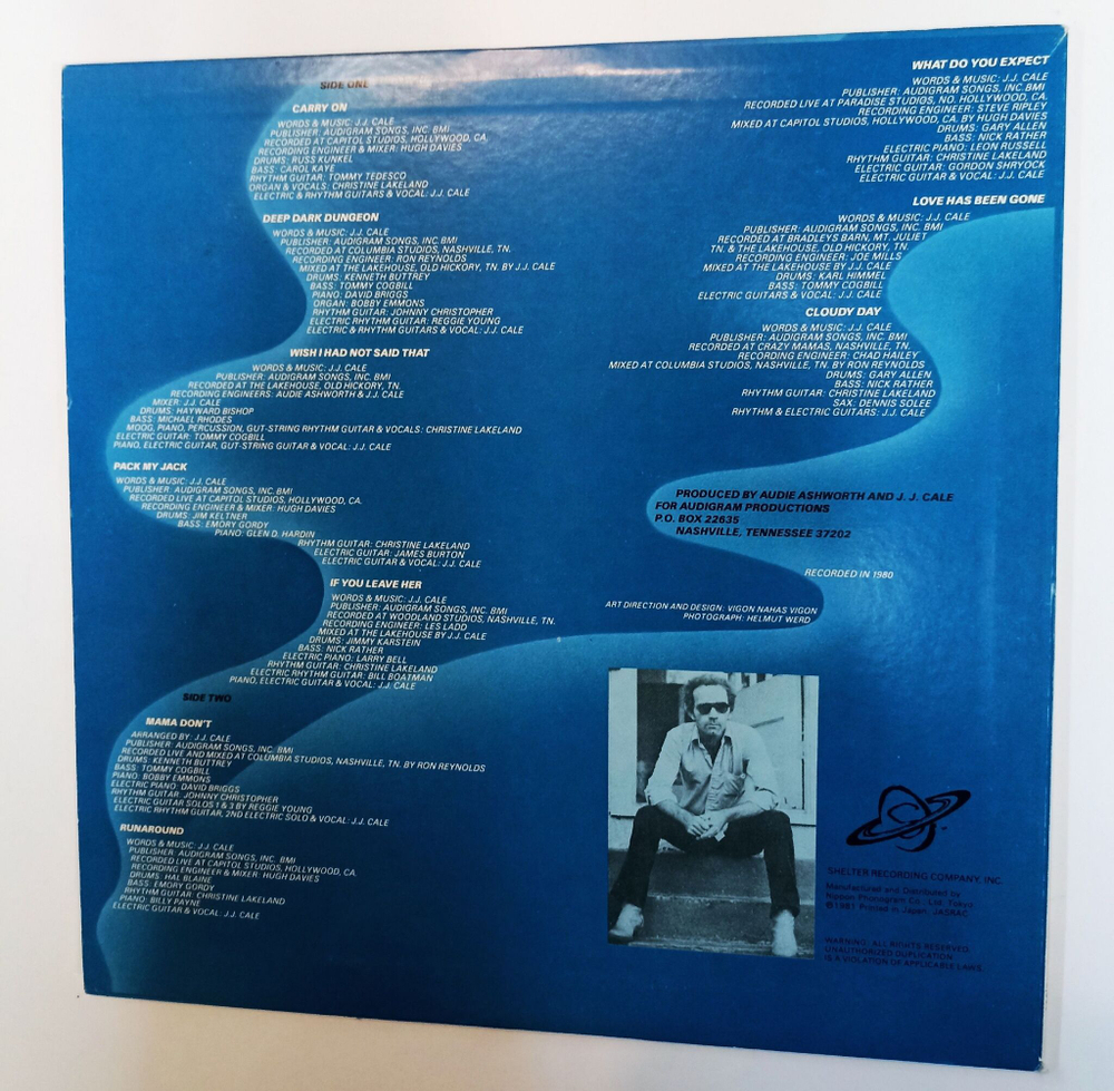 Винтажная виниловая пластинка LP J.J. Cale Shades (Japan 1981) (No Obi)