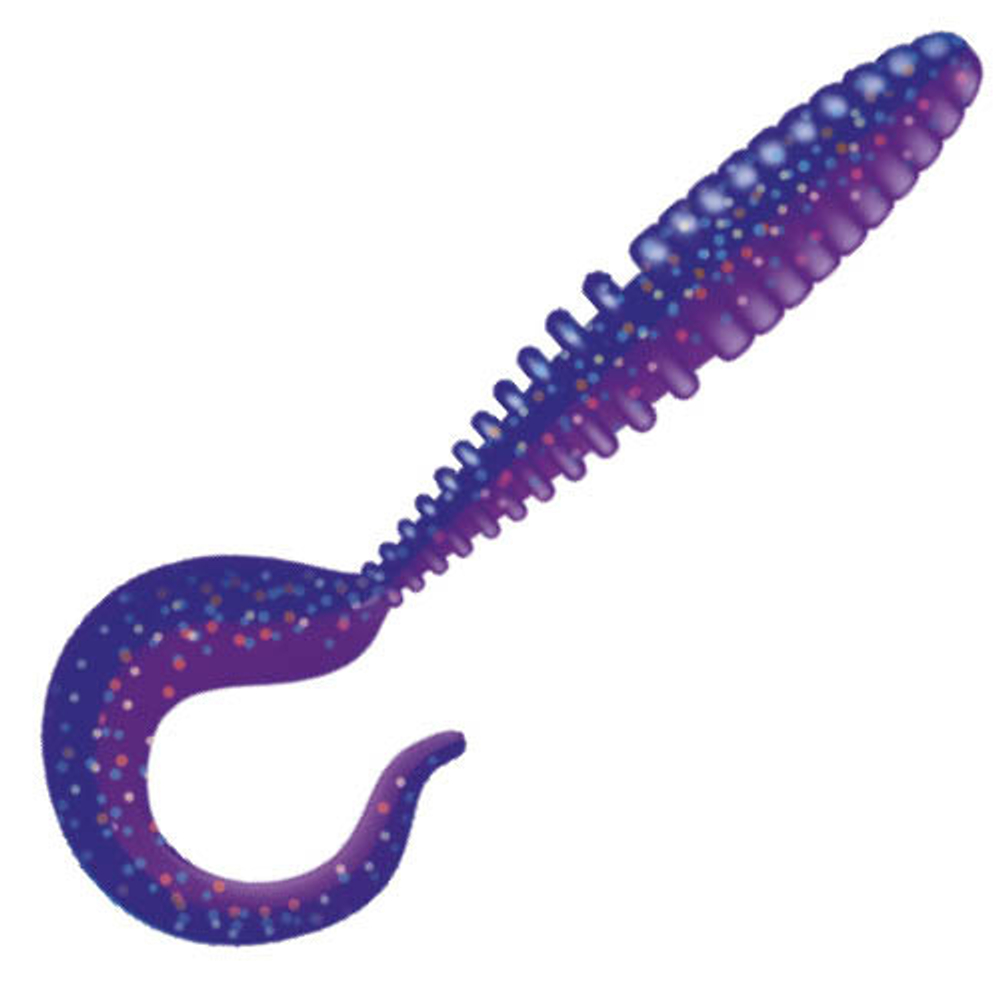 Приманка ZUB-TWIST  90мм(3,5")-5шт, (Цвет 408) синий верх - розовый низ