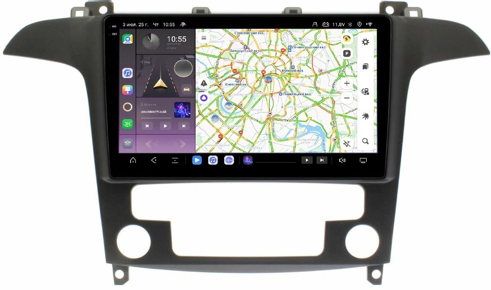 Магнитола для Ford Galaxy / S-Max 2006-2015 (климат) - Carmedia OL-9210-2 QLed+2K, Android 13, TS20, CarPlay, 4G SIM-слот