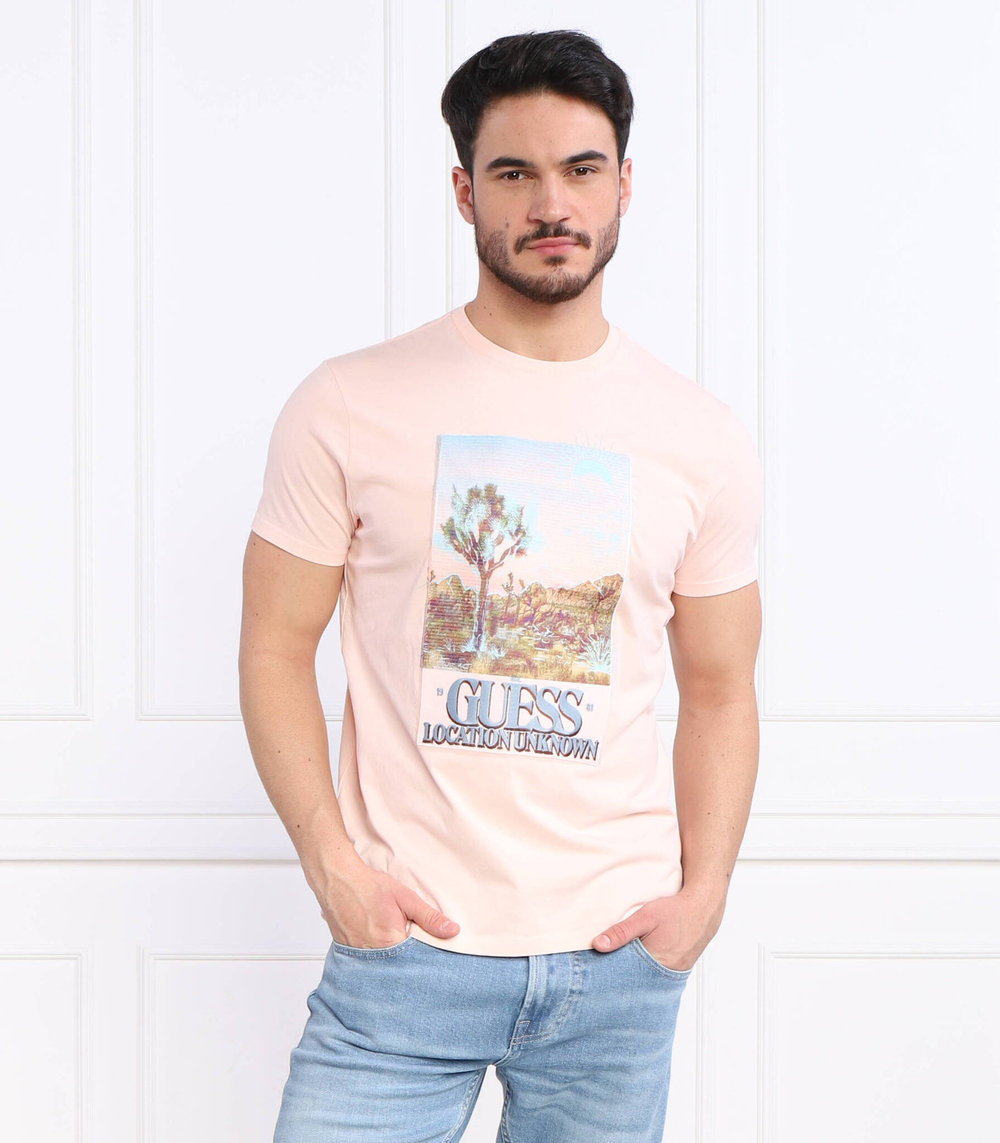 футболка desert photo GUESS - пудро-розовый (M3GI74 KA260)