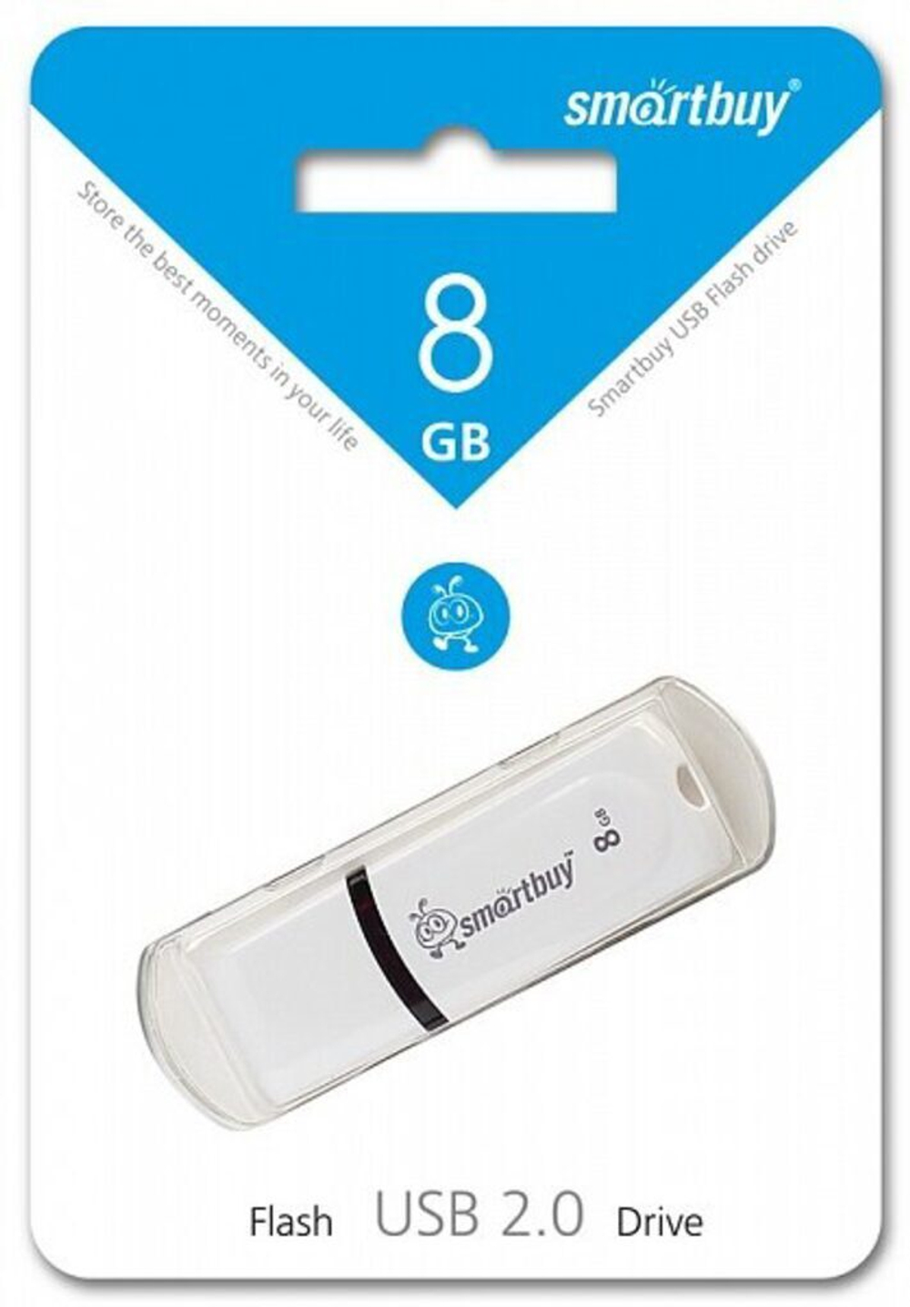 Флеш-драйв 8 GB USB Smartbuy Paean White