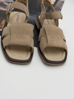 Босоножки женские натуральная кожа арт. PEAG 123-6 цвет "бежевый"