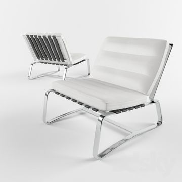 кресло delaunay armchair (кожа) (by Steel Arts)