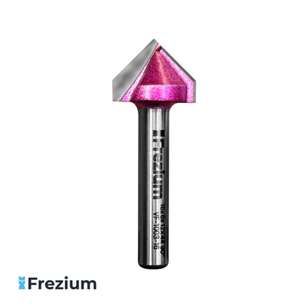 Пазовая V-образная фреза по дереву "Frezium" (16x6x12x44 90 градусов; VF-1003-16)