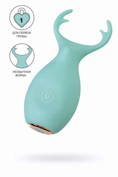 Вибратор Mr.Moose из силикона бирюзовый 9,5 см