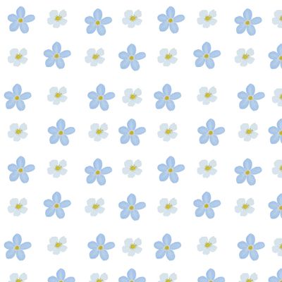 Акварельные незабудки на белом фоне