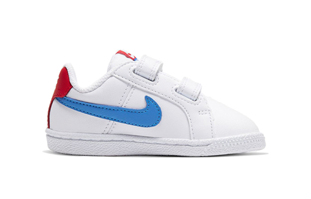 Baby Nike Court Royale classic all-match low-top sneakers white, blue and red