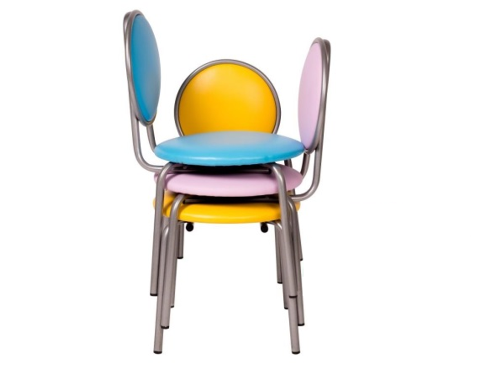 Стул детский штабелируемый на металлокаркасе Цветок