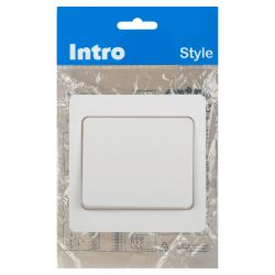 Кнопка Intro Style 7-109-01 10А-250В, IP20, СУ, белый