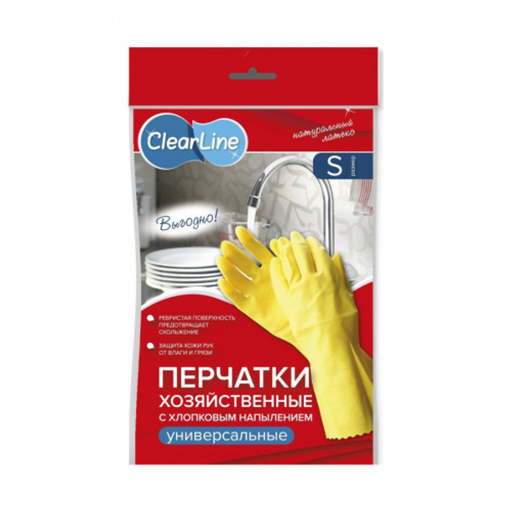 Перчатки резиновые Clear Line 1 пара S