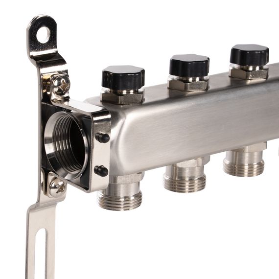 Коллектор Royal Thermo нерж. в сборе универсальный 1 ВР-3/4 НР с автомат. воздухоотвод-ми 9 вых. купить в Москве и Московской области по низкой цене с доставкой по России — (2) Коллектор Royal Thermo нерж. в сборе универсальный 1 ВР-3/4 НР с автомат. воздухоотвод-ми 9 вых. — (2)