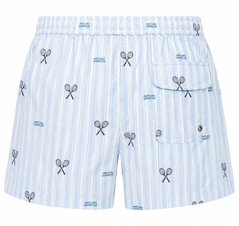 Мужские спортивные боксеры Monte-Carlo Country Club MCCC Crossed Rackets Boxer - white/light blue