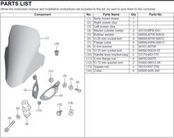 08R70-K1Z-J10, Windscreen PCX125-160 21-up. Set
